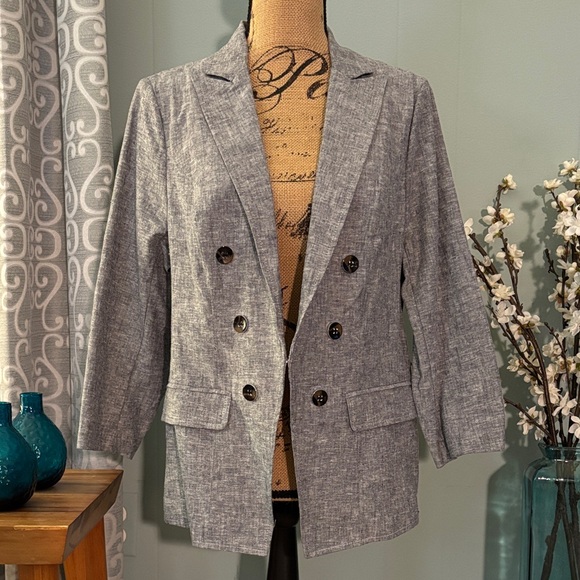 New York & Company Jackets & Blazers - NWT New York & Company-7th Avenue Design Studio Linen Blend 3/4 Sleeve Blazer